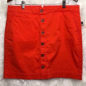 Khakis by GAP orange mini skirt